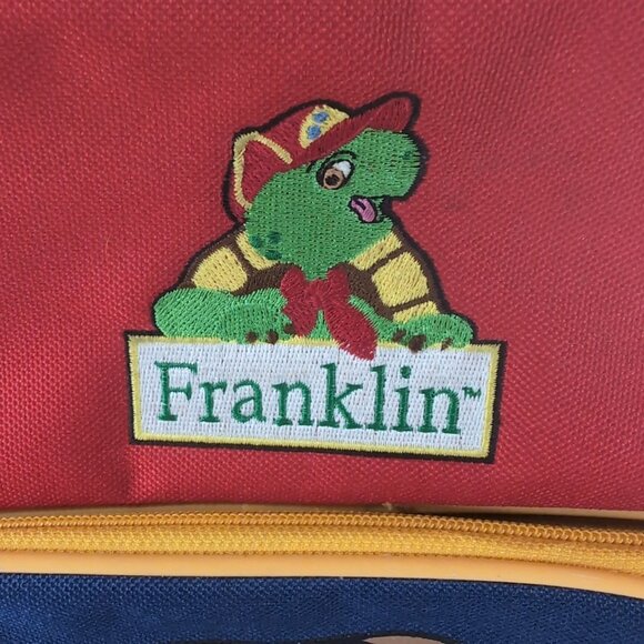 Franklin The Turtle 1986 Embroidered Backpack Roller Bag Suitcase Multicolor - Picture 2 of 16